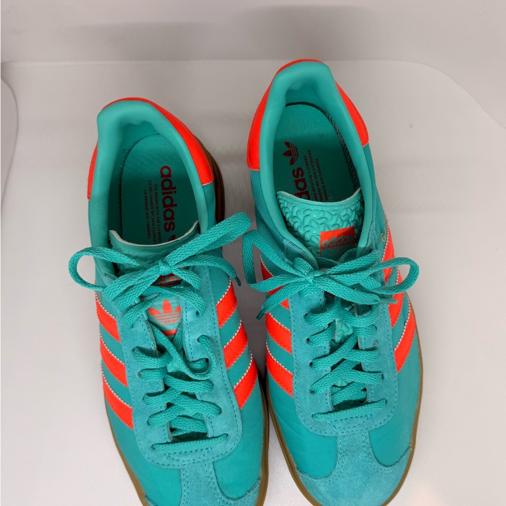 adidas Teal and Orange GazelleWomen's Sneakers - Picture 5 of 6